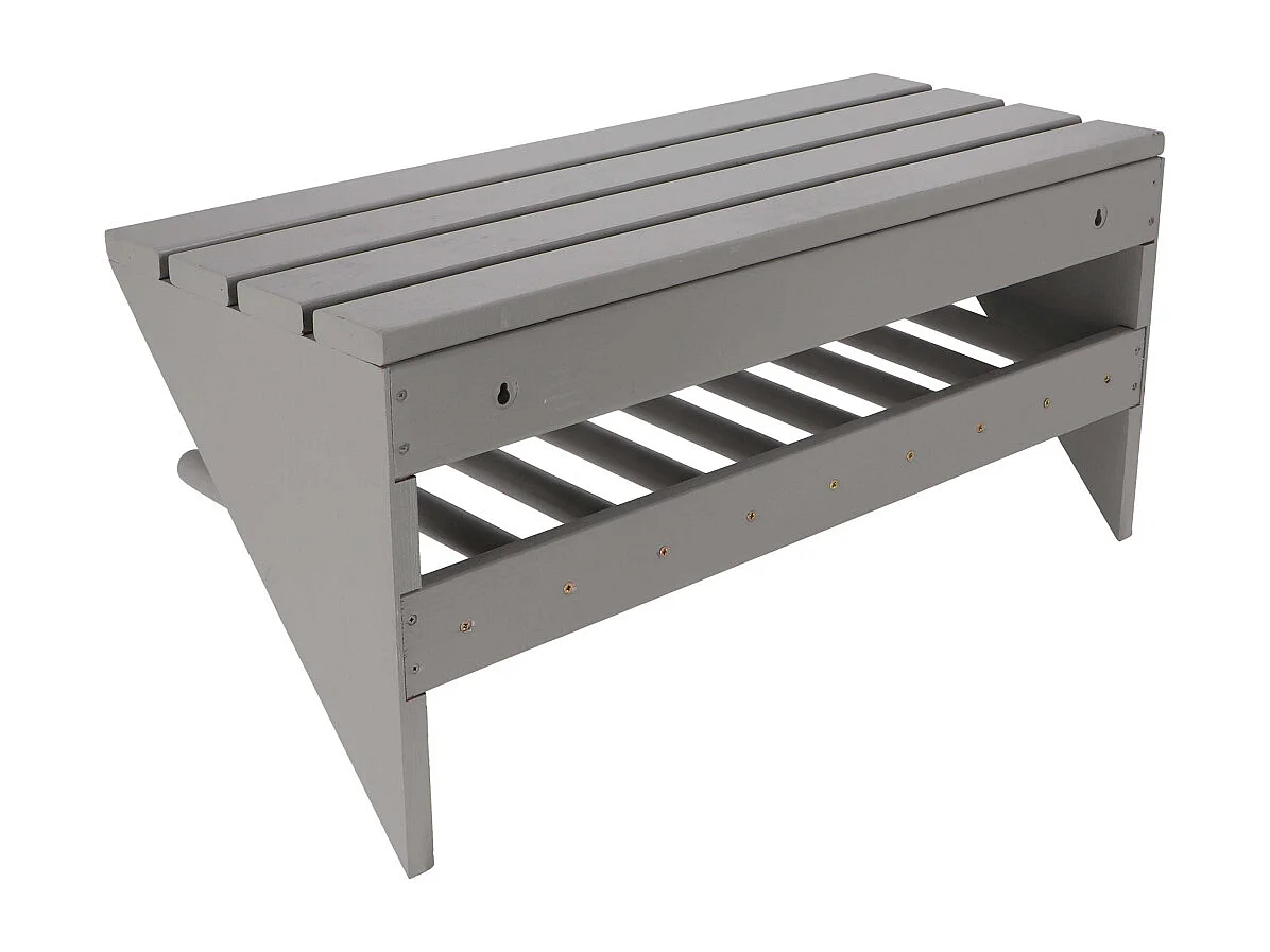 Wand-Stiefelhalter aus Kiefernholz Grau