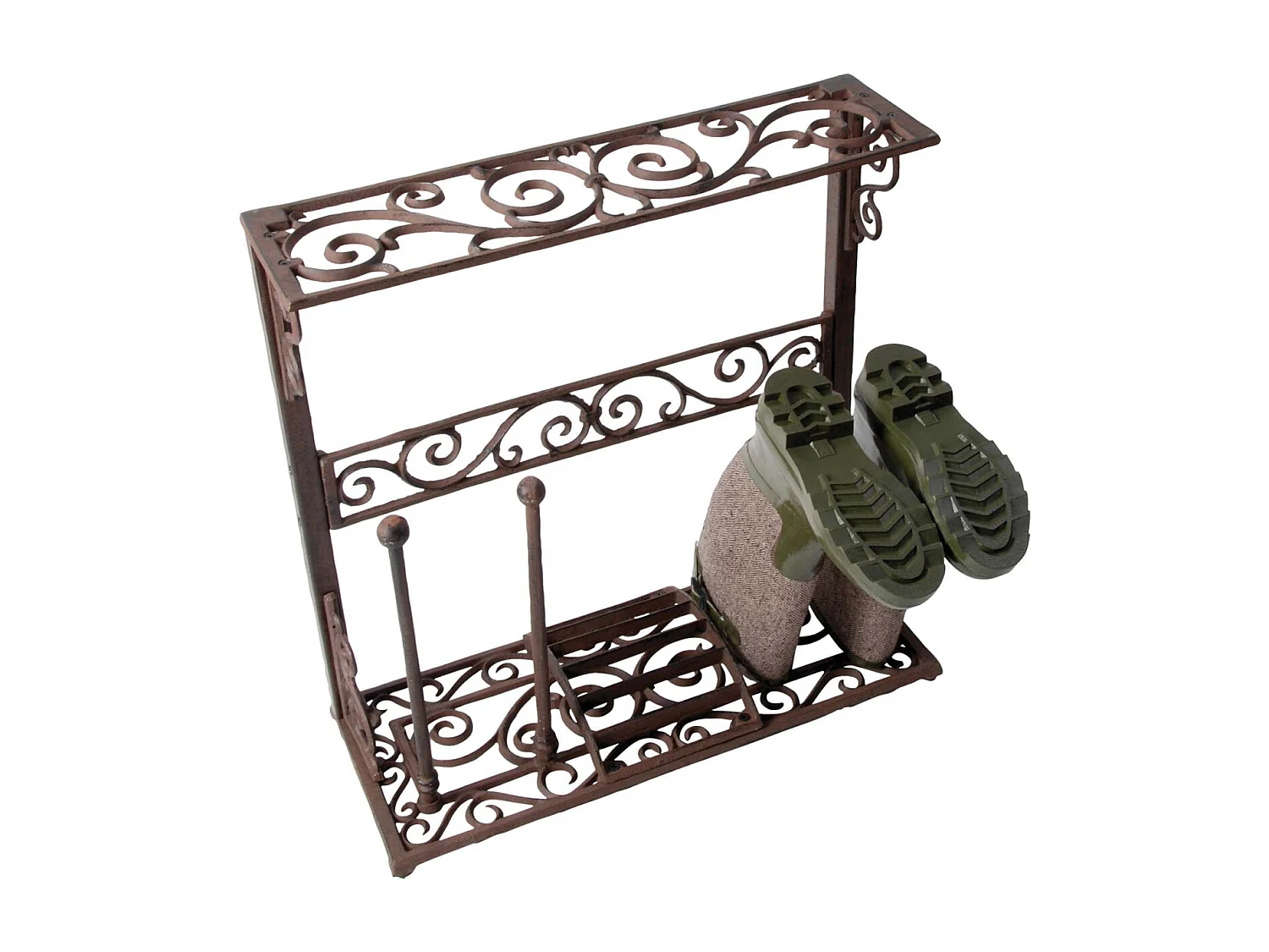 Porte bottes de jardin en fonte 2 paires