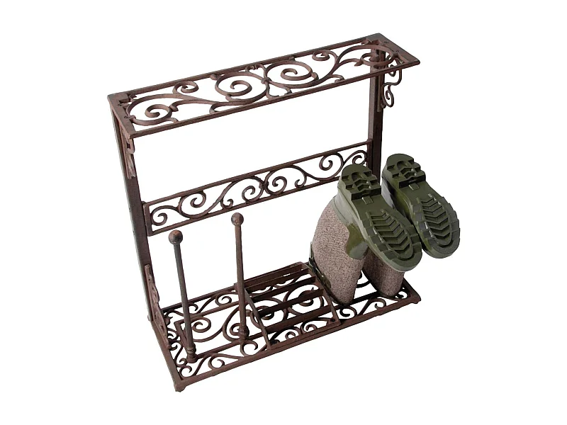 Porte bottes de jardin en fonte 2 paires