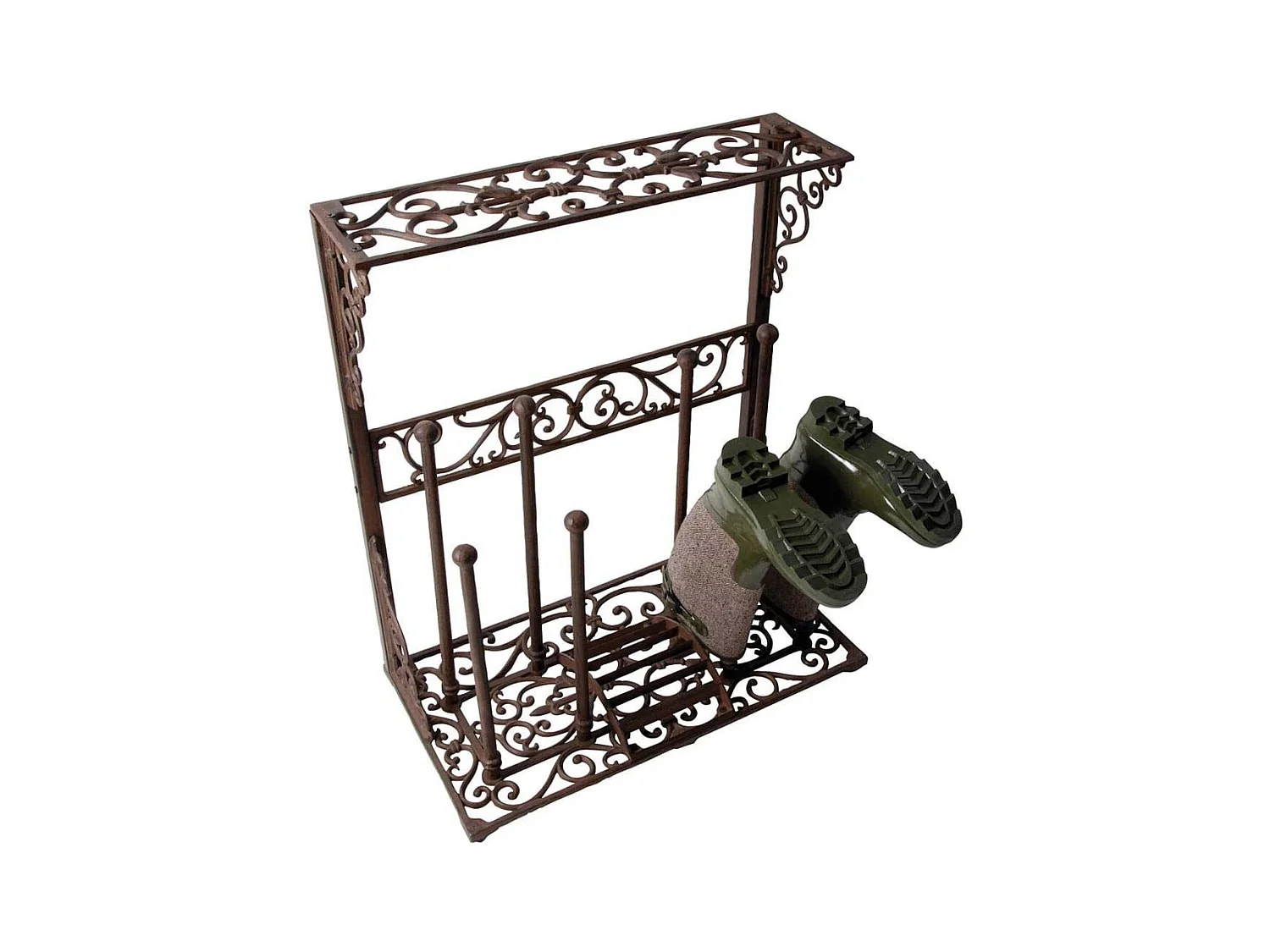 Porte bottes de jardin en fonte 4 paires