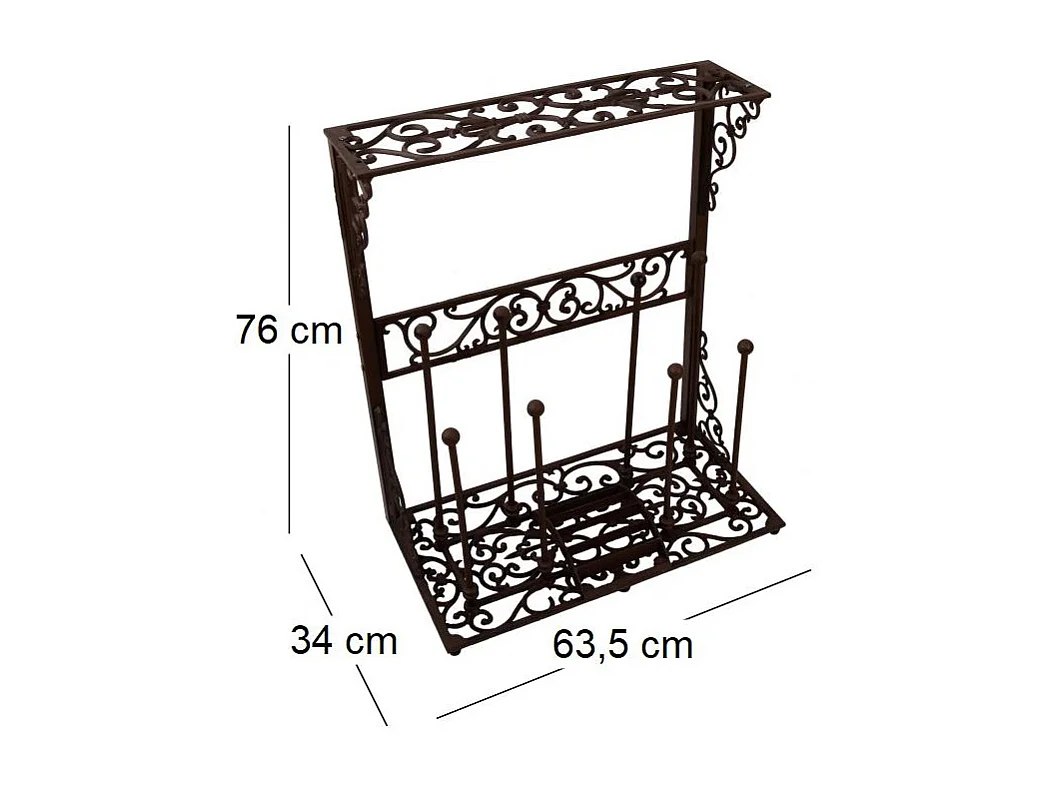 Porte bottes de jardin en fonte 4 paires