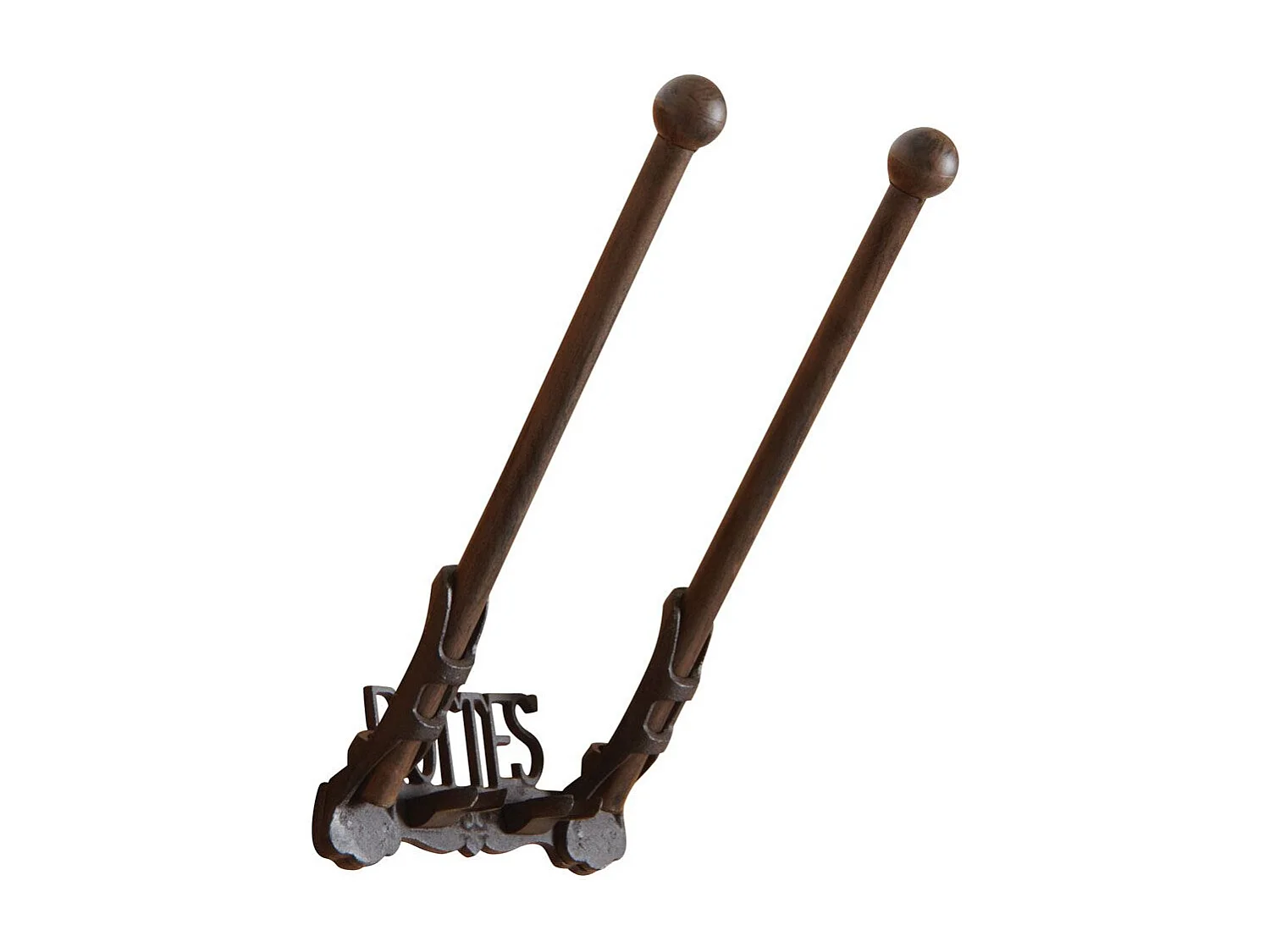 Porte-bottes mural en fonte et bois