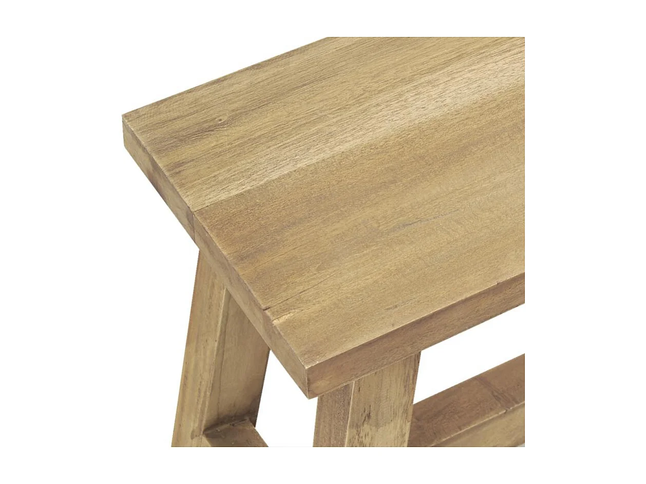 Banc en acajou naturel Petit modèle