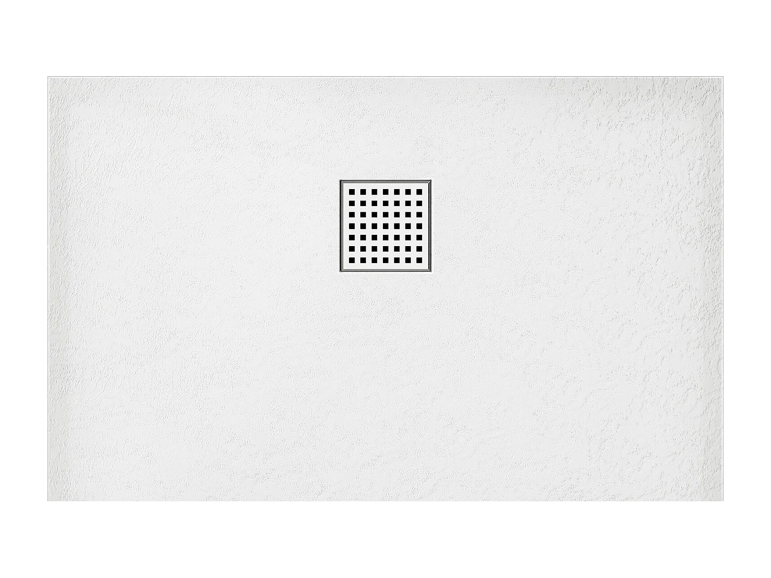 Receveur de douche extra plat à poser ou à encastrer recoupable en résine SMC avec siphon - Blanc - 120 x 90 cm - MIRNOSA