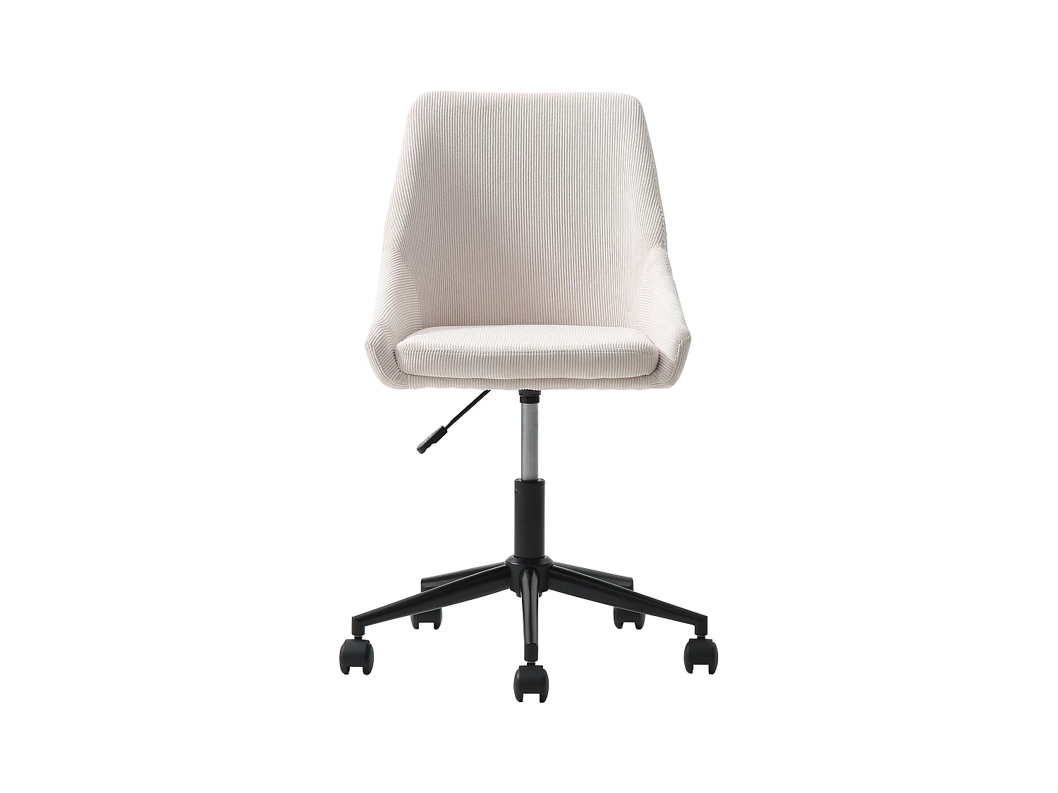 Bürostuhl höhenverstellbar - Cord - Cremefarben & Schwarz - MASURIE