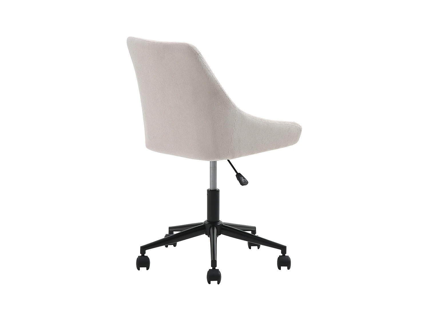 Bürostuhl höhenverstellbar - Cord - Cremefarben & Schwarz - MASURIE