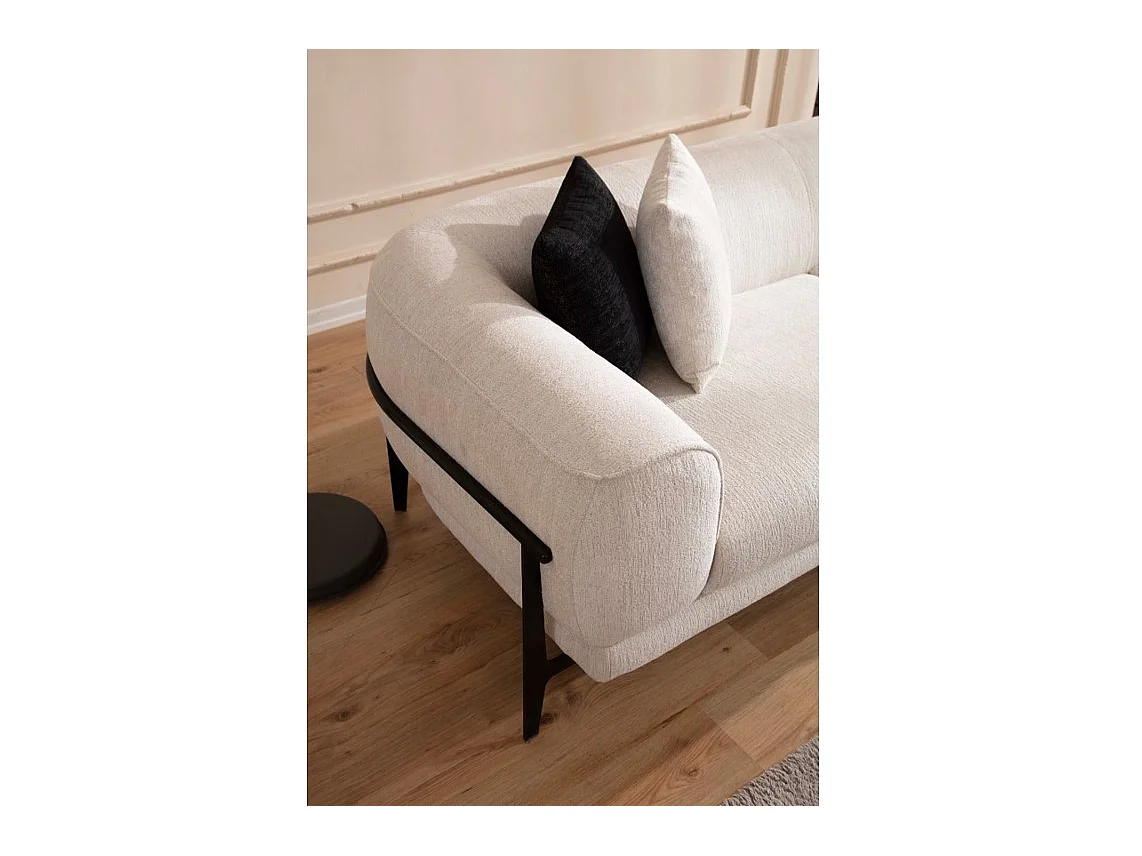 Ecksofa Stylo L/Stoffbezug/Beige