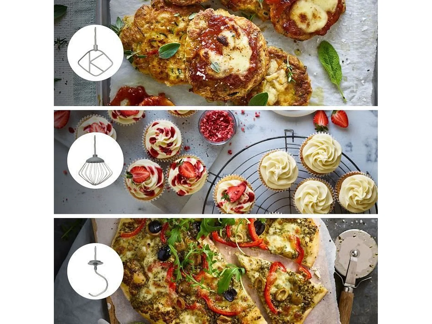 Kenwood Robot pâtissier multifonction 4.3l 1000w blanc - prospero+