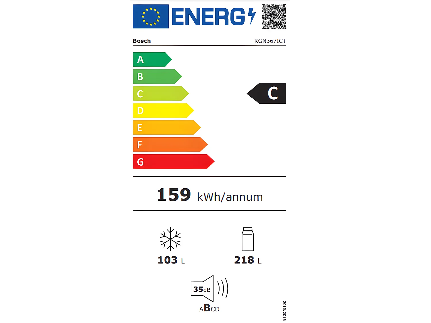 Réfrigérateurs combinés BOSCH C, KGN367ICT