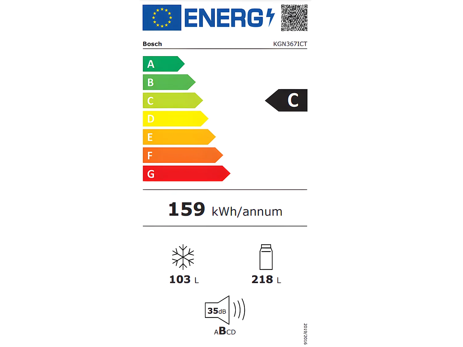 Réfrigérateurs combinés BOSCH C, KGN367ICT