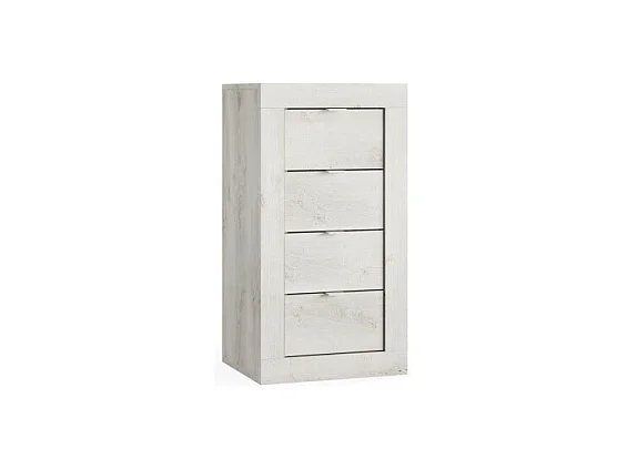 Commode avec 4 tiroirs large 42cm, collection ISORA. Coloris chêne gris