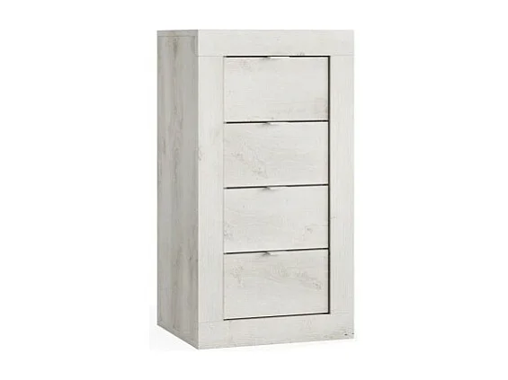 Kommode mit 4 Schubladen, Breite 42cm, Kollektion ISORA. Farbe Graueiche