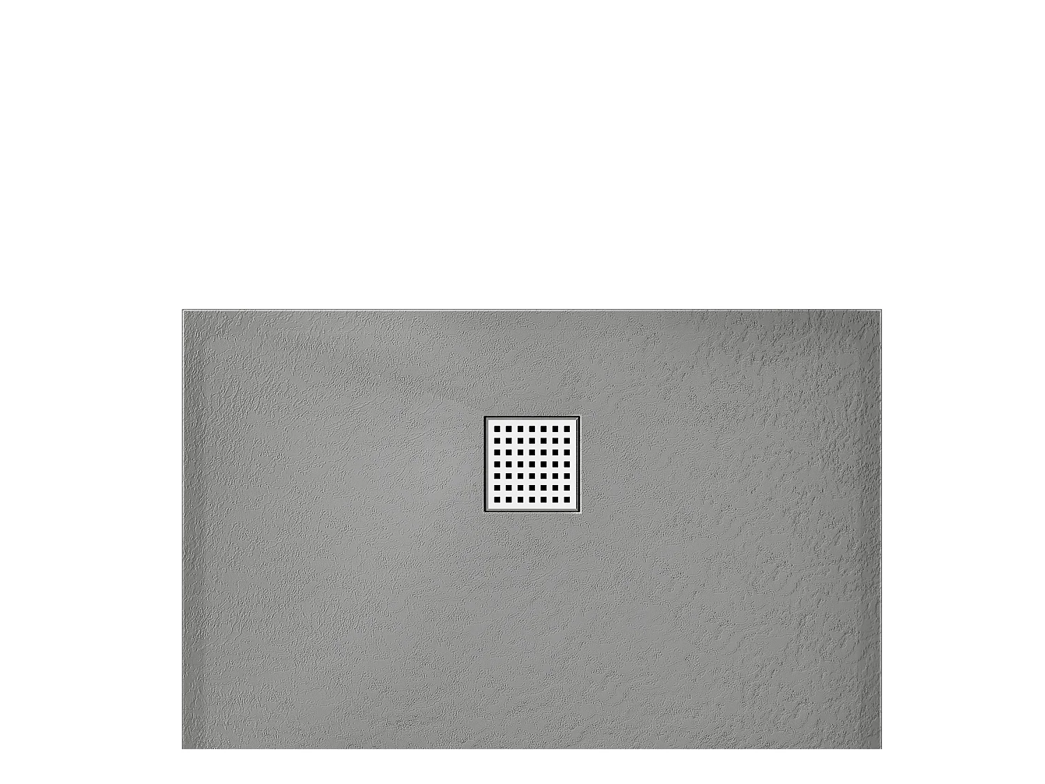 Plato de ducha de resina para colocar o empotrar con sifón - Gris - 140 x 90 cm - MIRNOSA