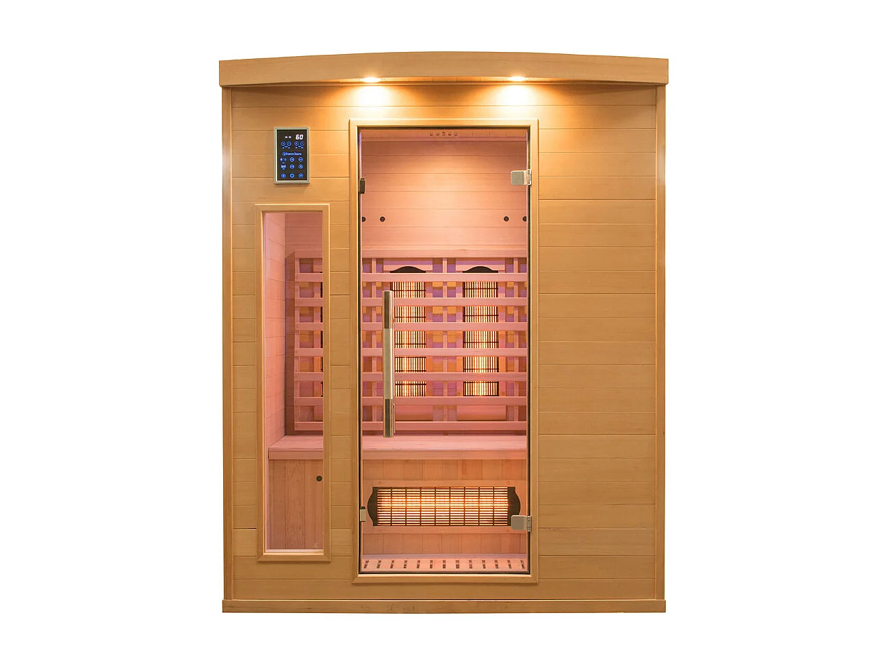 Sauna infrarrojos Apollon Quartz 3 plazas - 153 x 128 x 190 cm - Madera de abeto - Francia Sauna