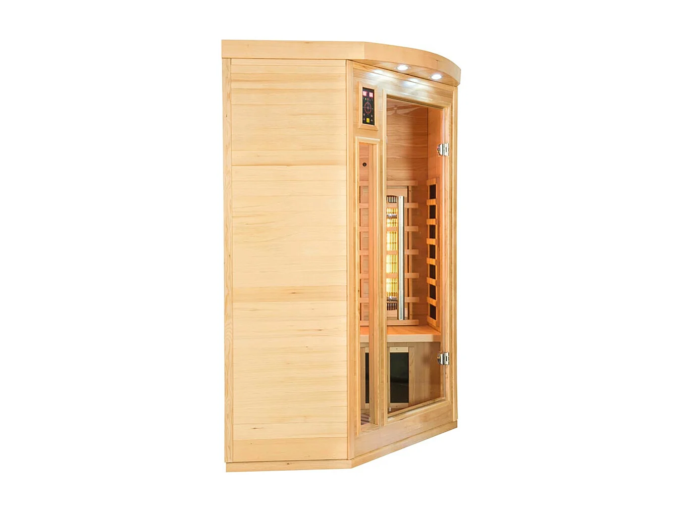 Infrarotsauna Apollon Quarz 2 Plätze eckig - 120x120x190 cm - Epicea Canada - Frankreich Sauna