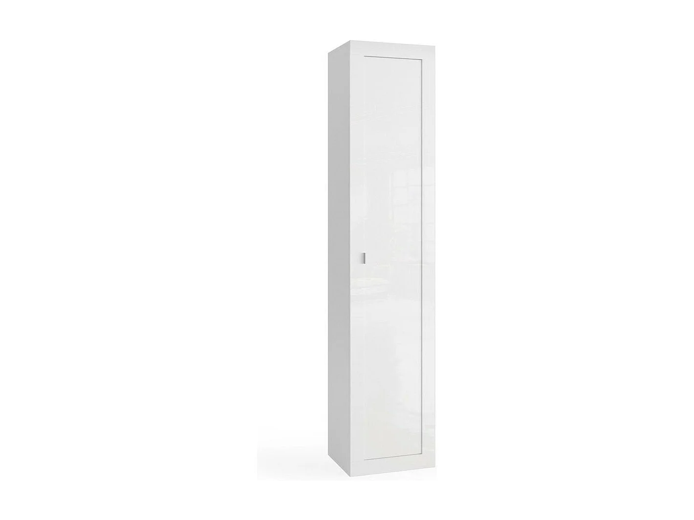 Armoire de salle de bains, 1 porte, collection ISORA. Coloris blanc brillant
