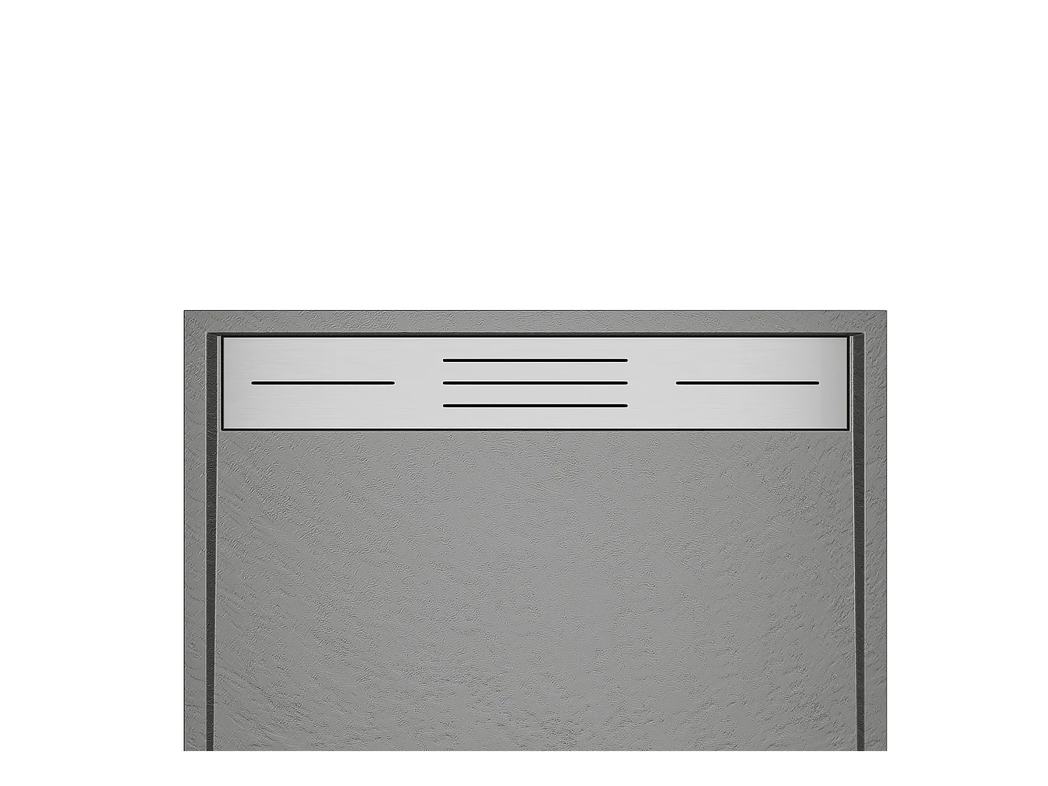 Plato de ducha para colocar o empotrar de resina con sifón - Gris - 140 x 90 cm - LYROSA