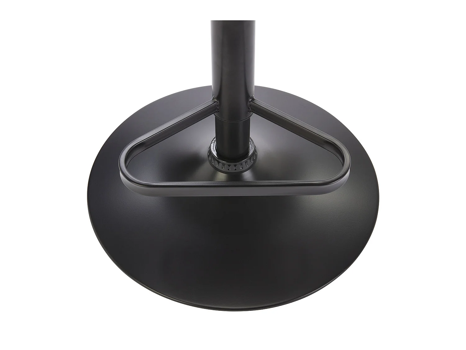 Lot de 2 tabourets de bar en tissu et métal noir - Hauteur réglable - Crème - ELEANA