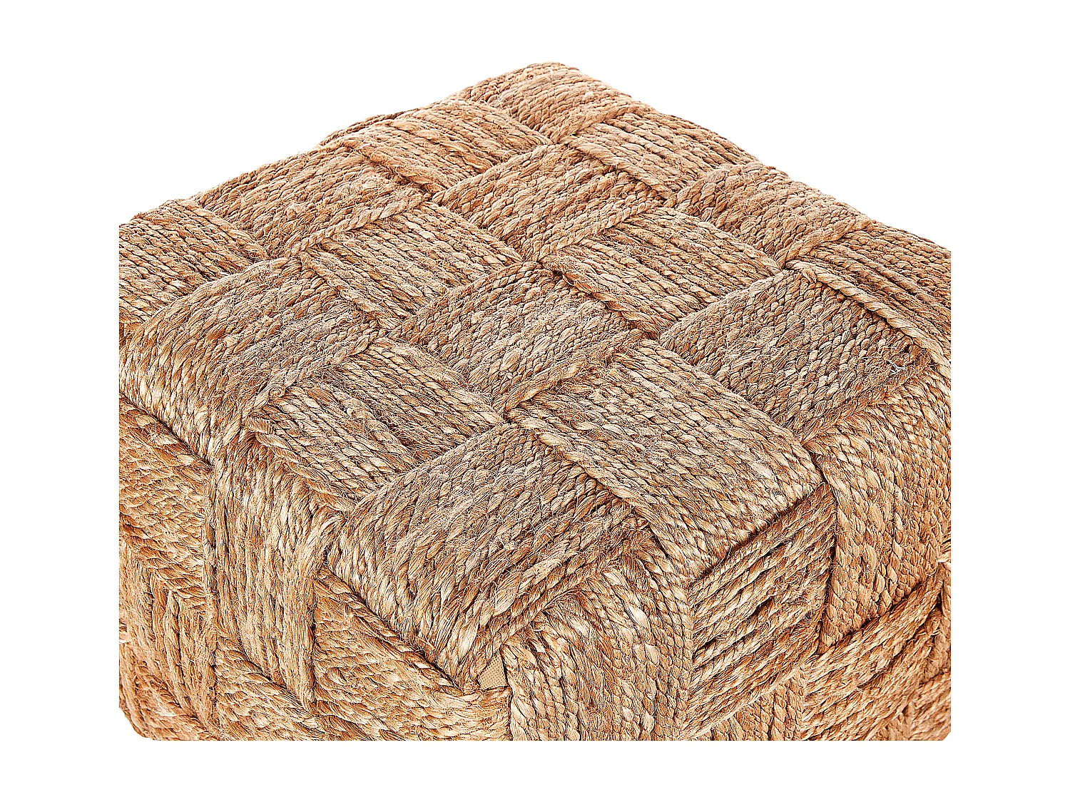 Puf HOSRI Juta Beżowy 50 cm 50 cm 35 cm