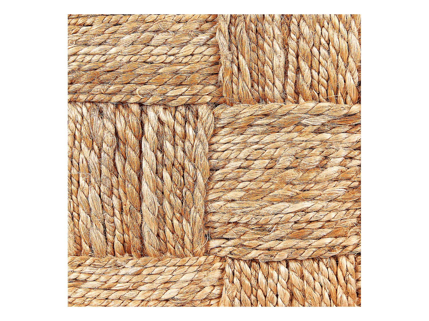 Puf HOSRI Juta Beżowy 50 cm 50 cm 35 cm