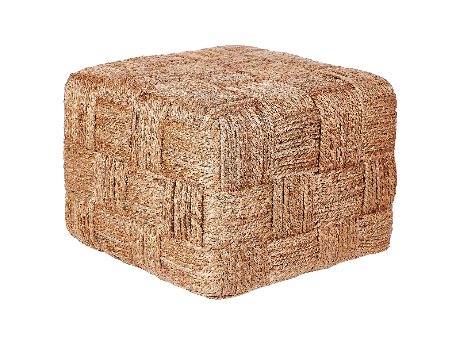 Poef HOSRI Jute Beige 50 cm 50 cm 35 cm