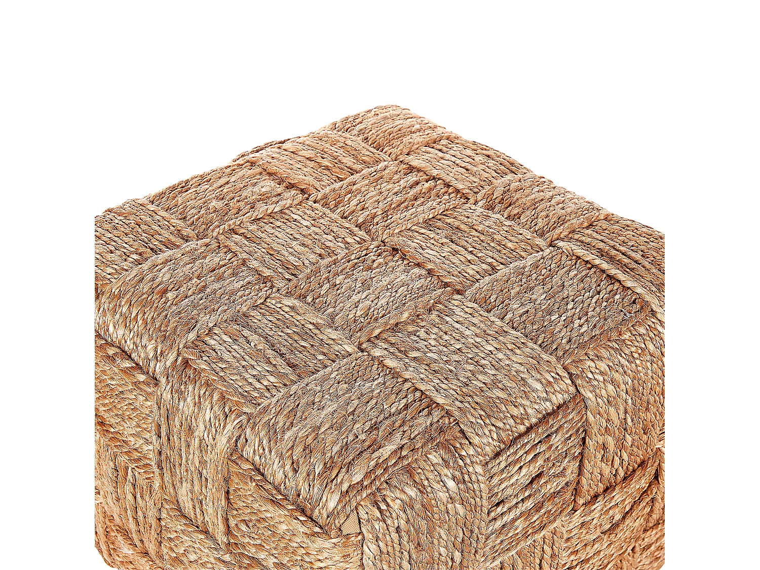 Poef HOSRI Jute Beige 50 cm 50 cm 35 cm
