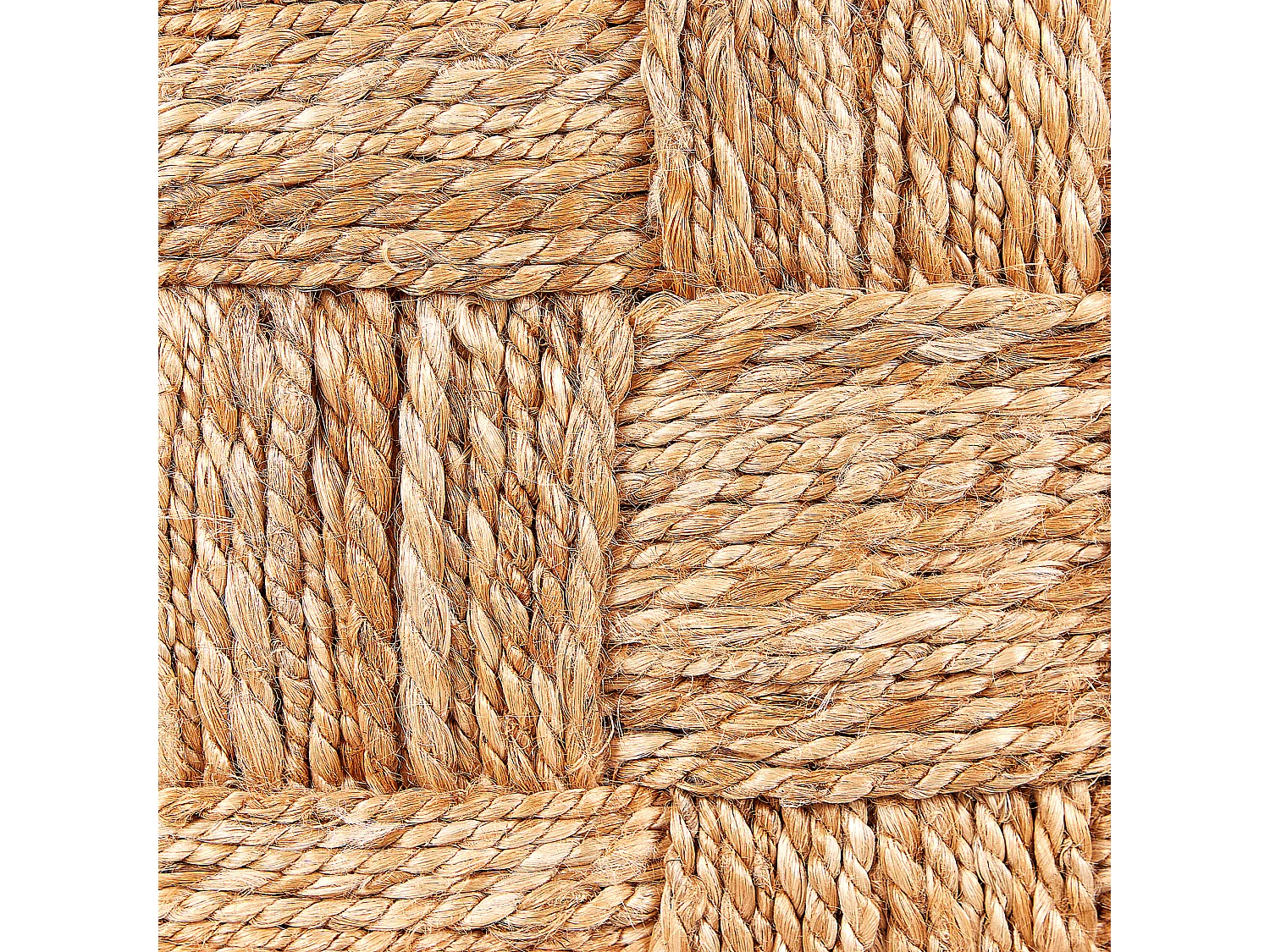 Poef HOSRI Jute Beige 50 cm 50 cm 35 cm