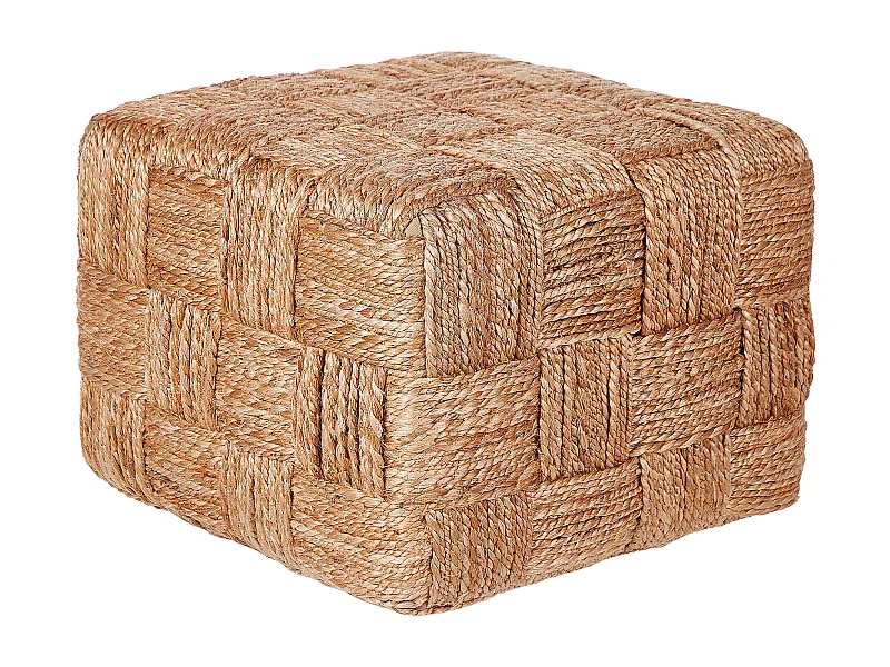 Pouf HOSRI Jute Beige 50 cm 50 cm 35 cm