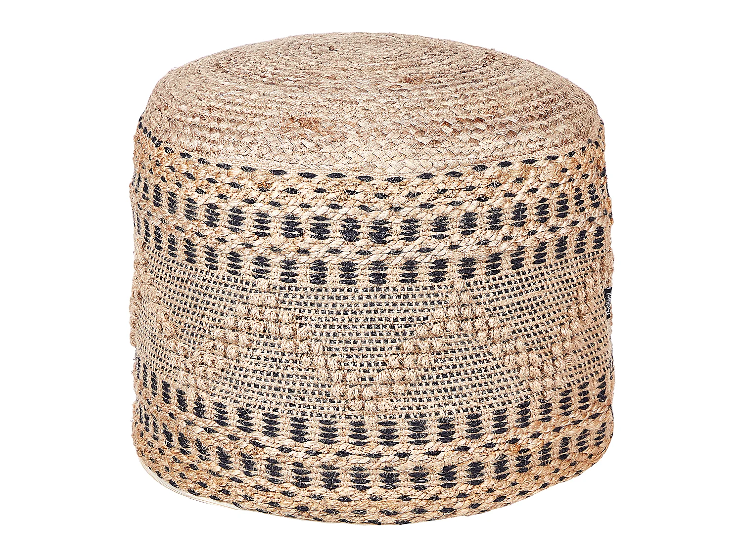 Pouf WADAN Jute Beige 50 cm 50 cm 38 cm