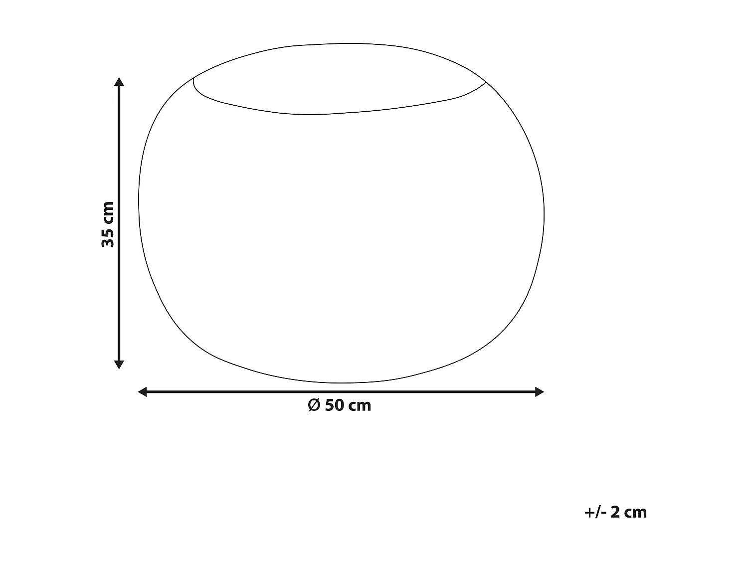 Puf TAKHABI Lana Blanco 50 cm 50 cm 35 cm