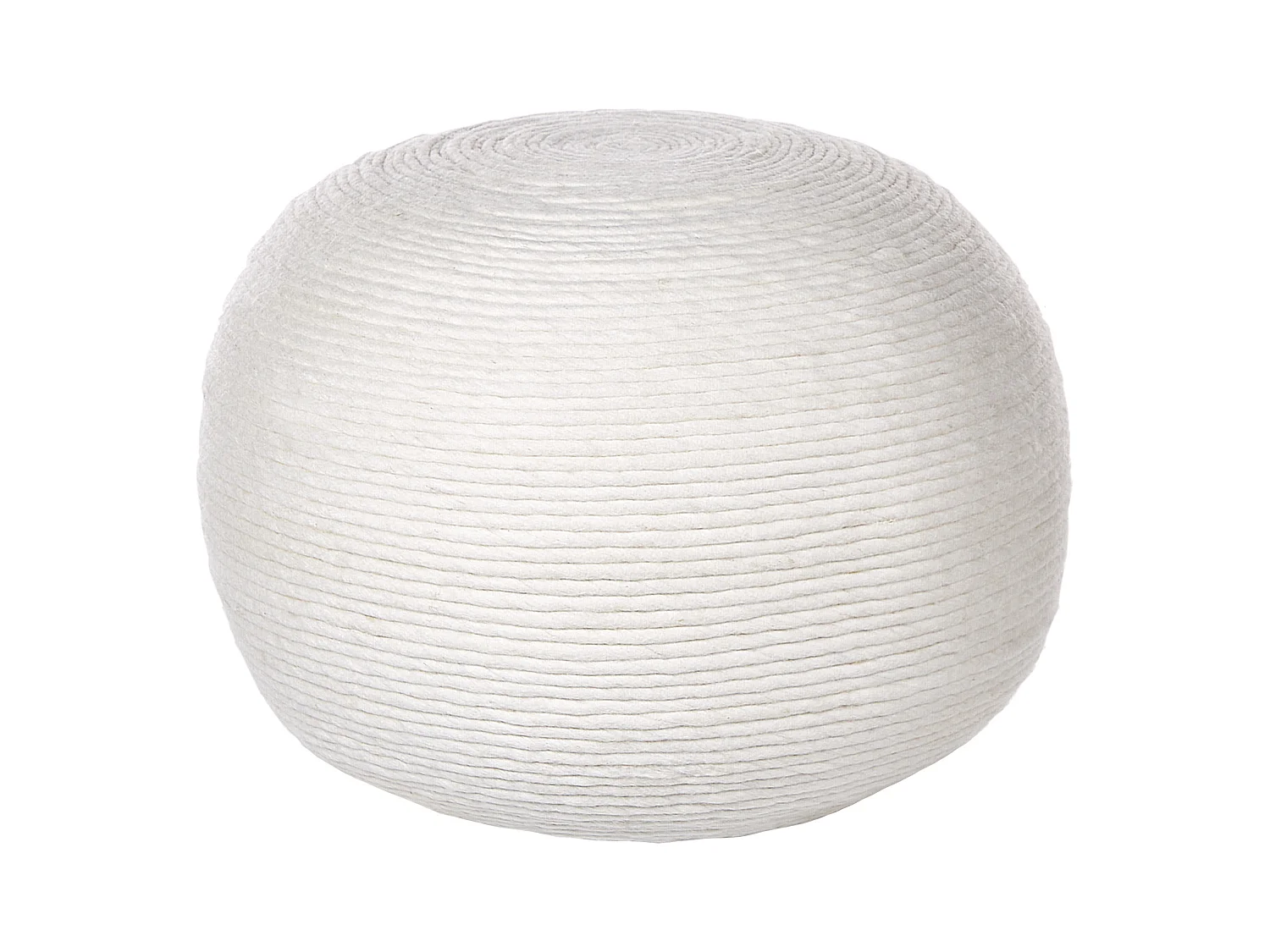Pouf TAKHABI Laine Blanc