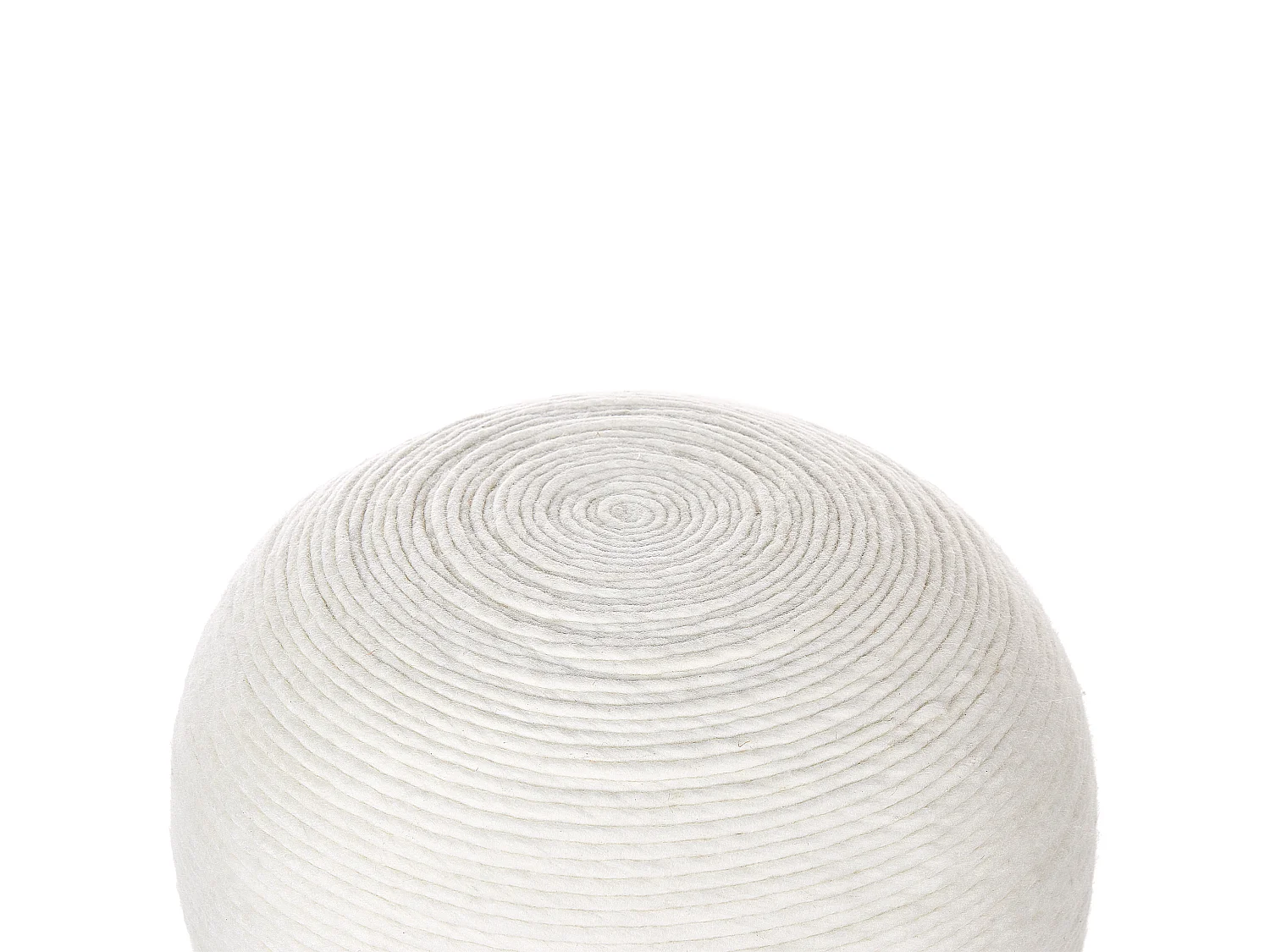 Pouf TAKHABI Wolle Weiss 50 cm 50 cm 35 cm