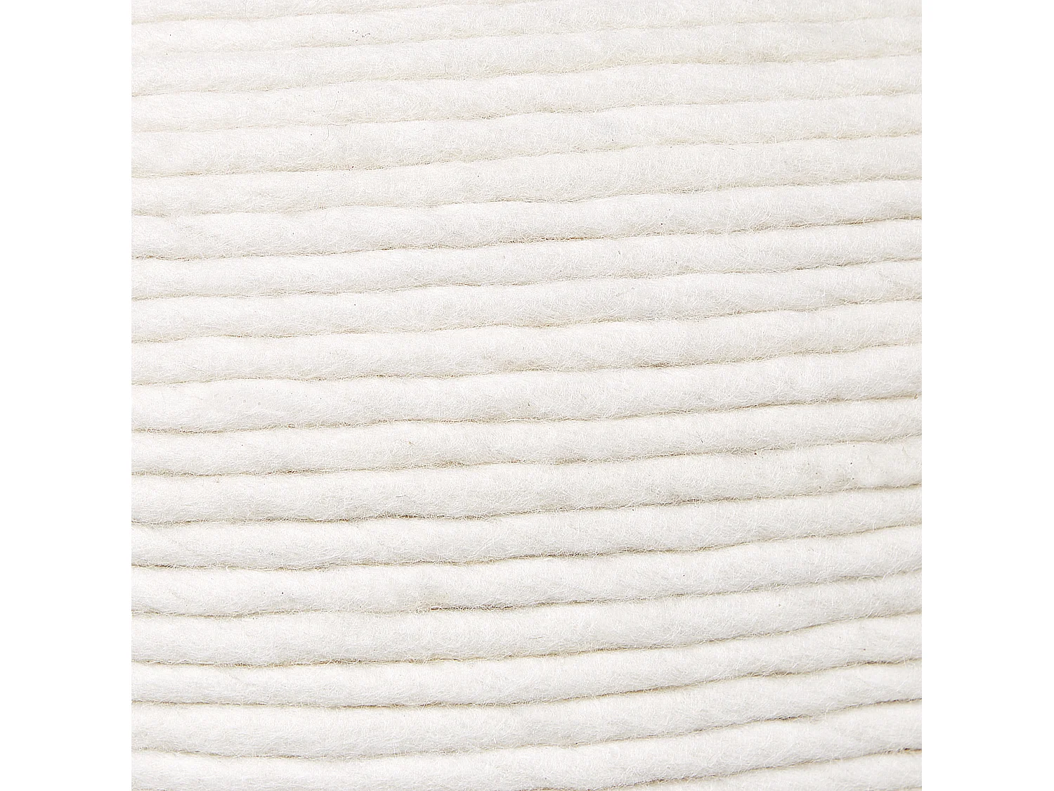 Pouf TAKHABI Wolle Weiss 50 cm 50 cm 35 cm