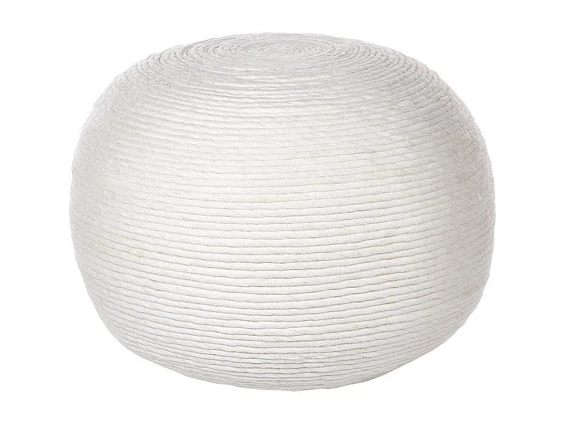 Pouf TAKHABI Laine Blanc