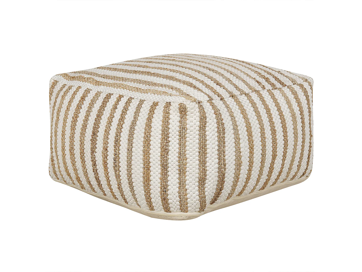 Pouf ALMATTI Beige 60 cm 60 cm 30 cm