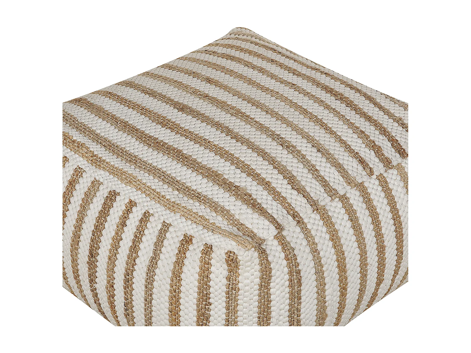 Pouf ALMATTI Beige 60 cm 60 cm 30 cm