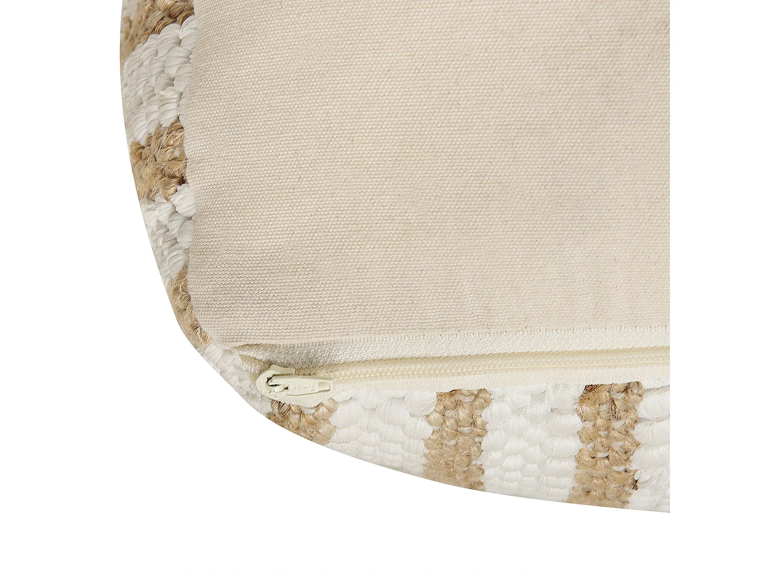 Pouf ALMATTI Beige 60 cm 60 cm 30 cm