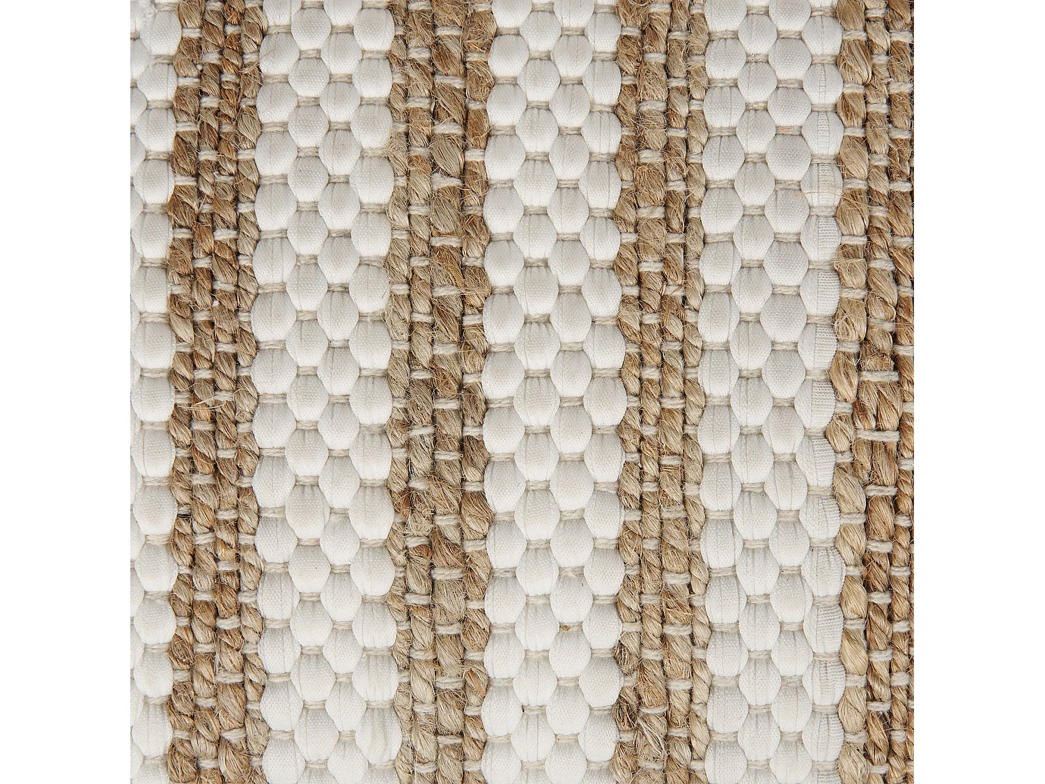 Pouf ALMATTI Beige 60 cm 60 cm 30 cm