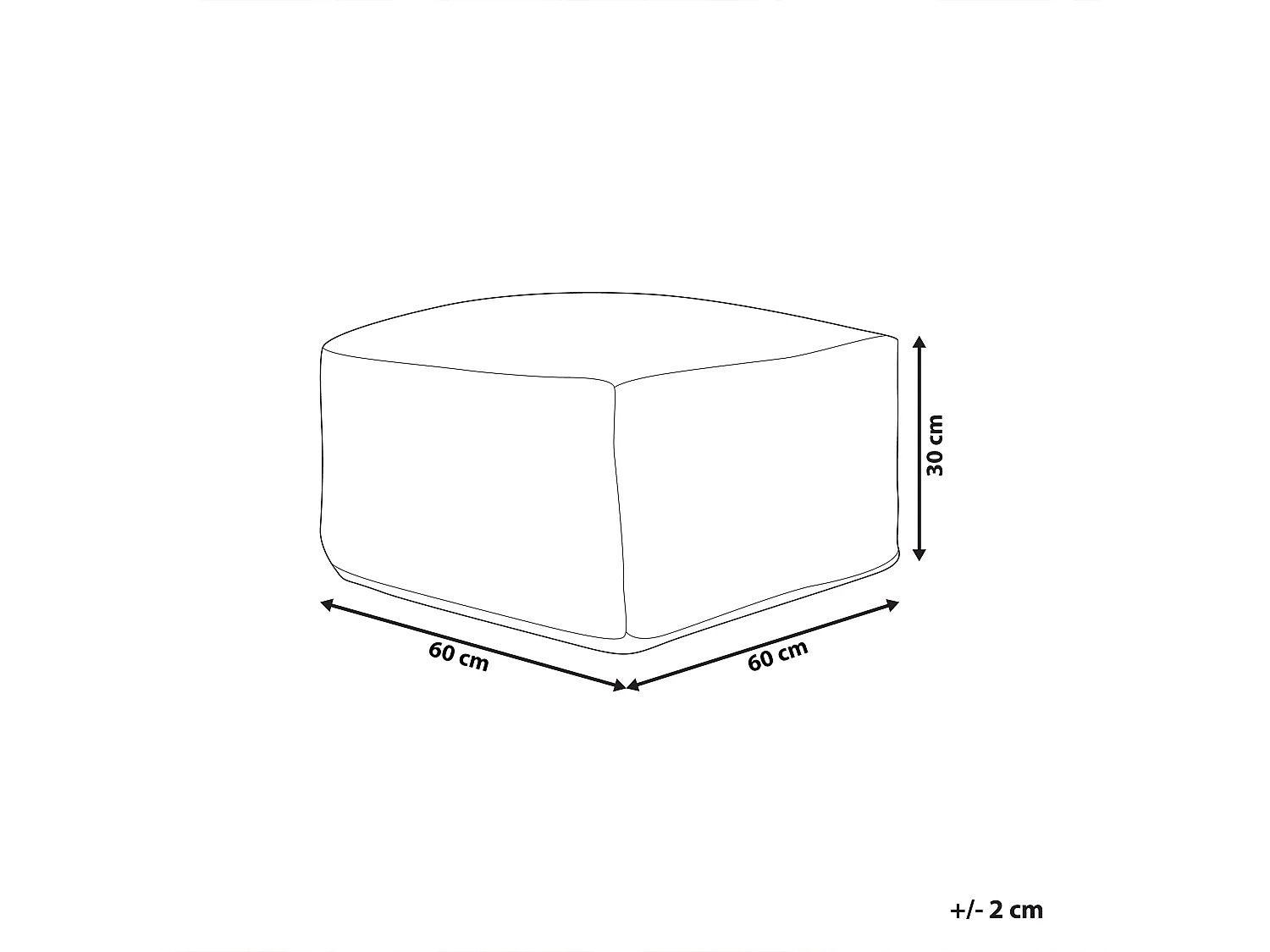 Pouf ALMATTI Tissu Beige