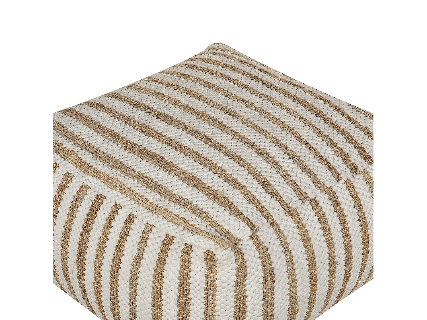 Pouf ALMATTI Beige 60 cm 60 cm 30 cm