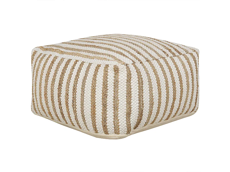 Pouf ALMATTI Tissu Beige
