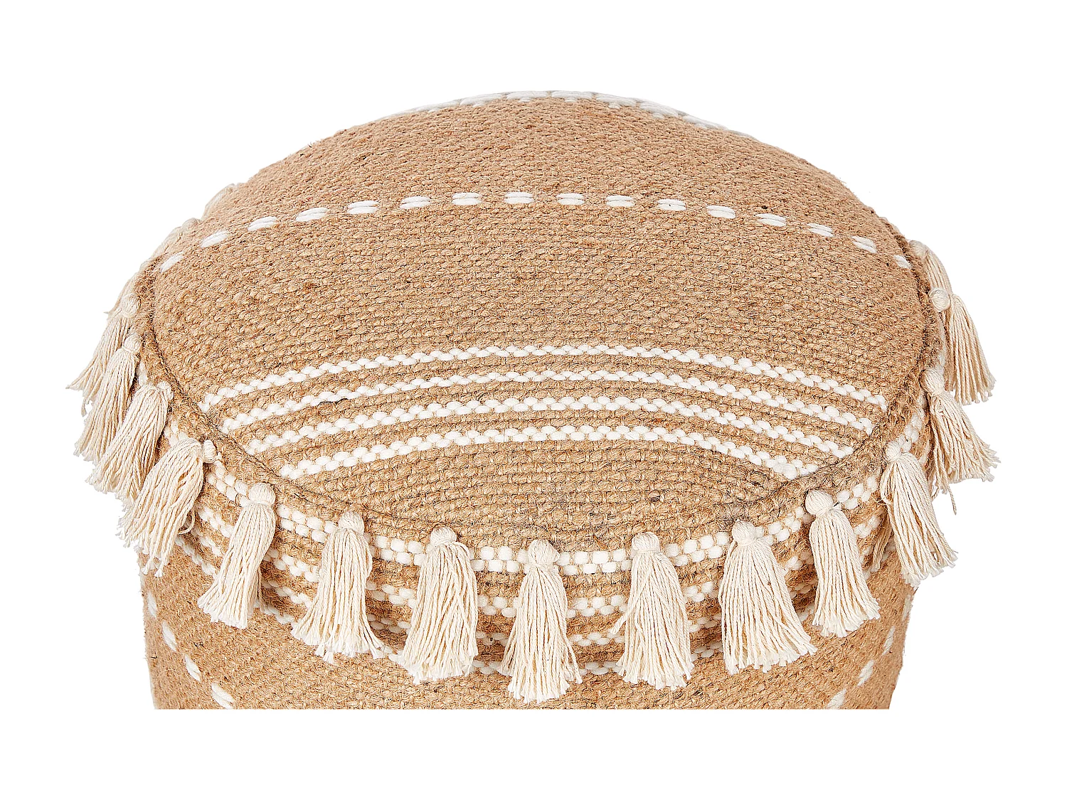 Poef SARSAR Jute Beige 50 cm 50 cm 35 cm