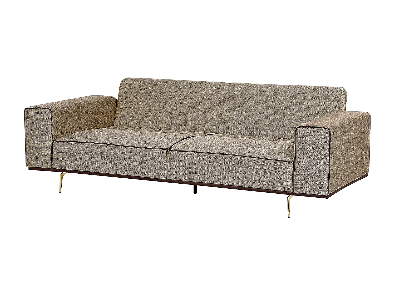 Canapé 2 places en lin marron clair OSELO