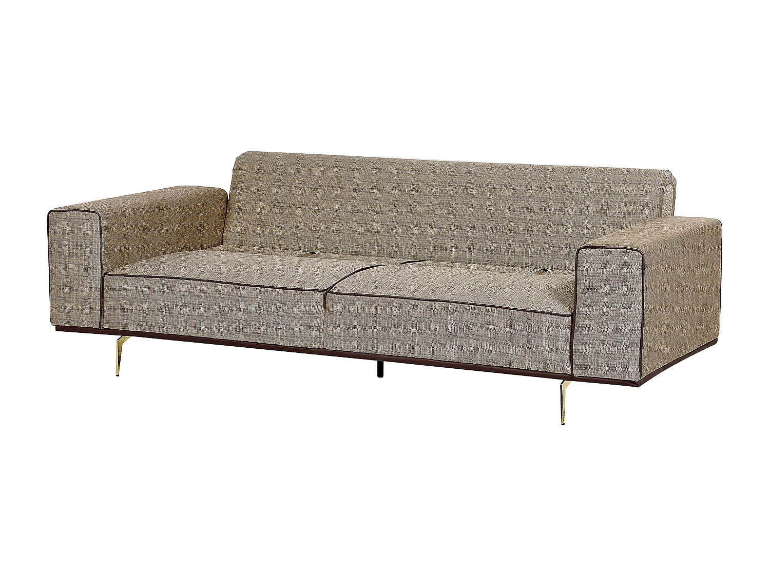 Canapé 2 places en lin marron clair OSELO