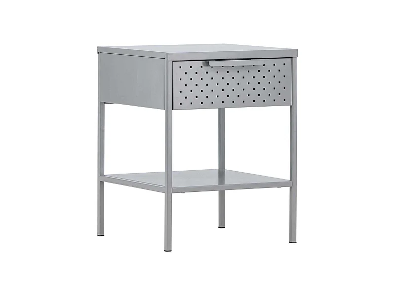 Sacs Nachttisch 1 Schublade, 1 Regal hellgrau.