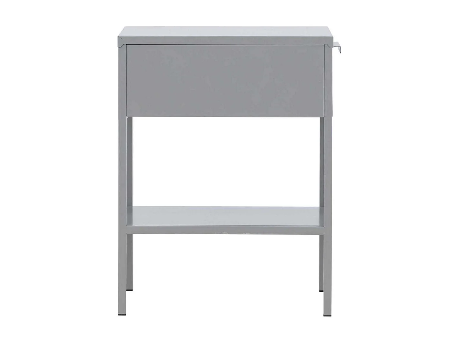 Table de Chevet en Métal "Sacramento" 52cm Gris Clair
