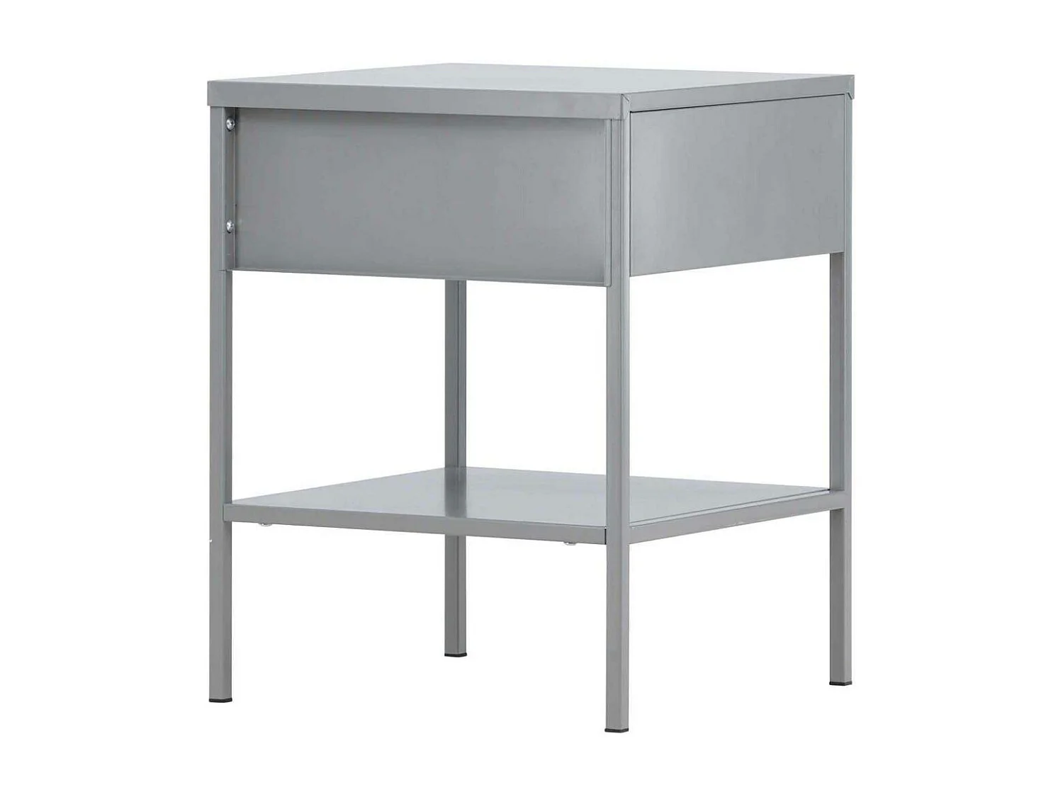 Table de Chevet en Métal "Sacramento" 52cm Gris Clair