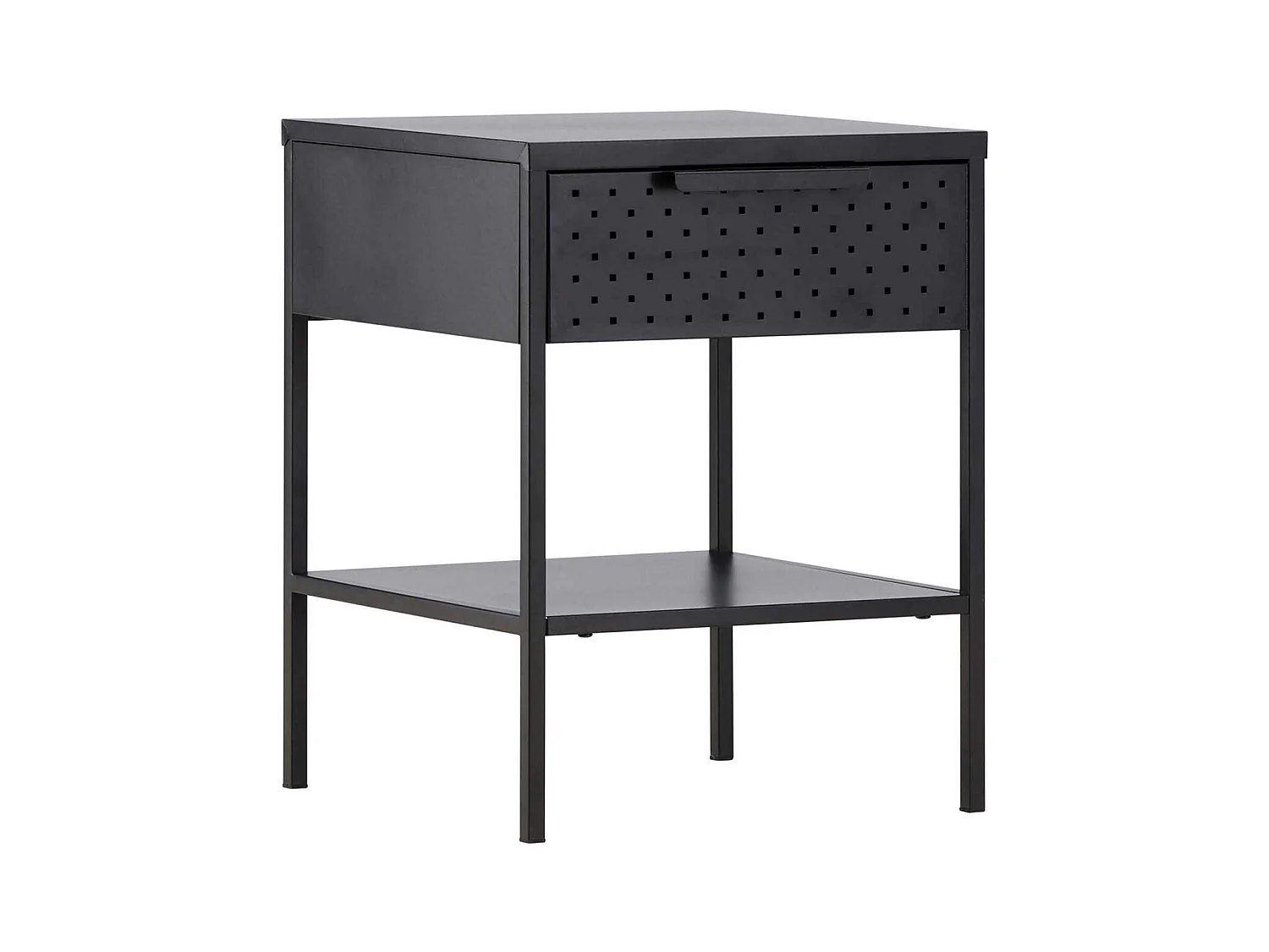 Table de Chevet en Métal "Sacramento" 52cm Noir