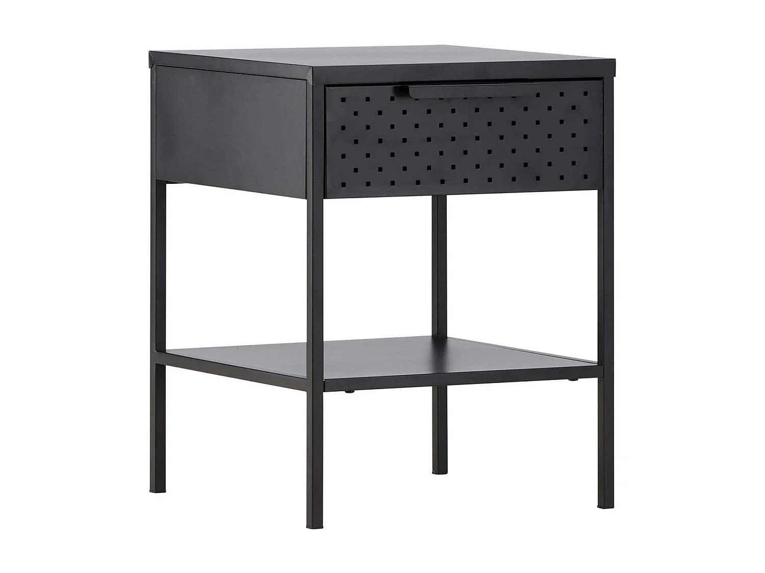 Table de Chevet en Métal "Sacramento" 52cm Noir
