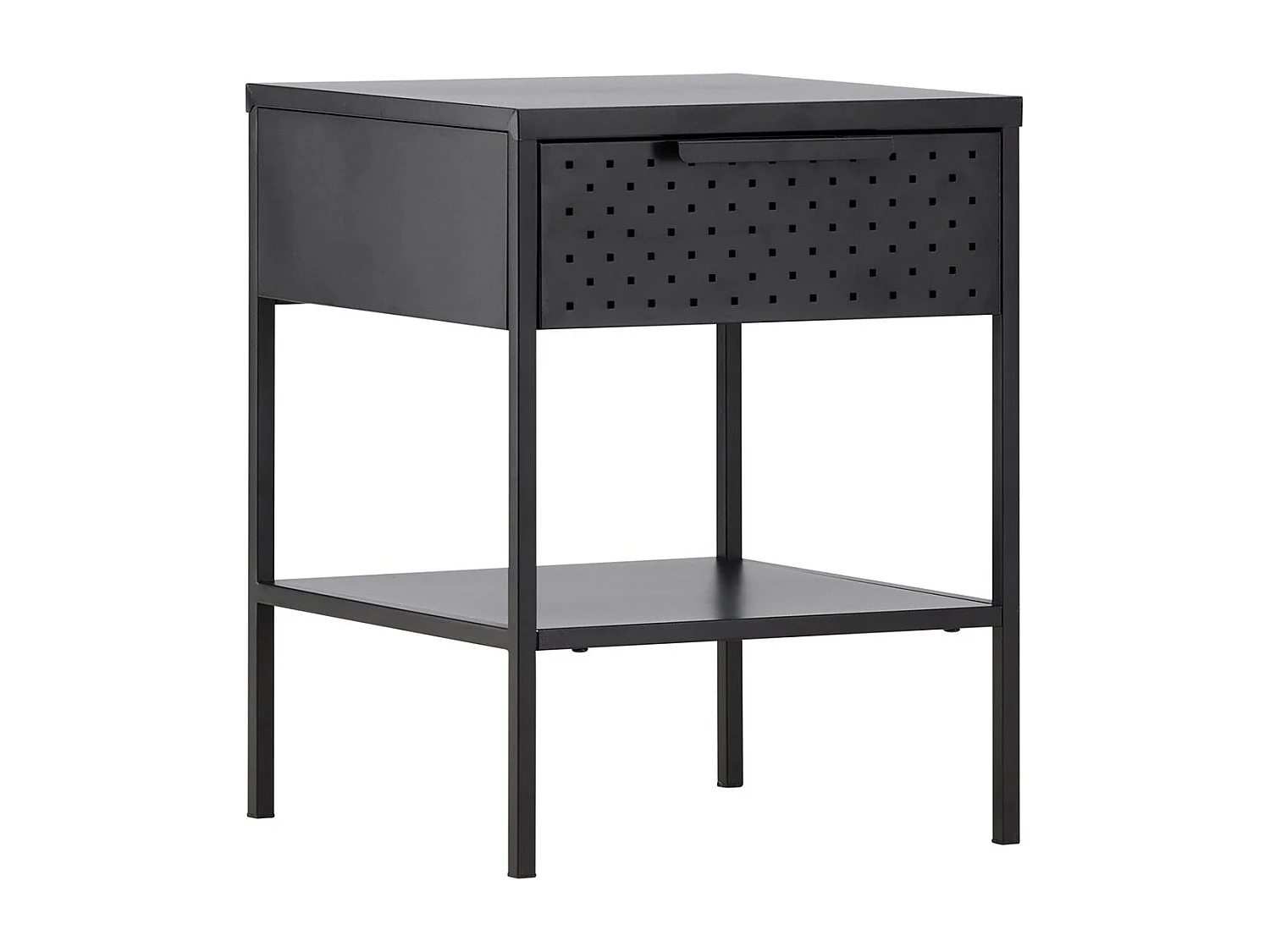 Table de Chevet en Métal "Sacramento" 52cm Noir